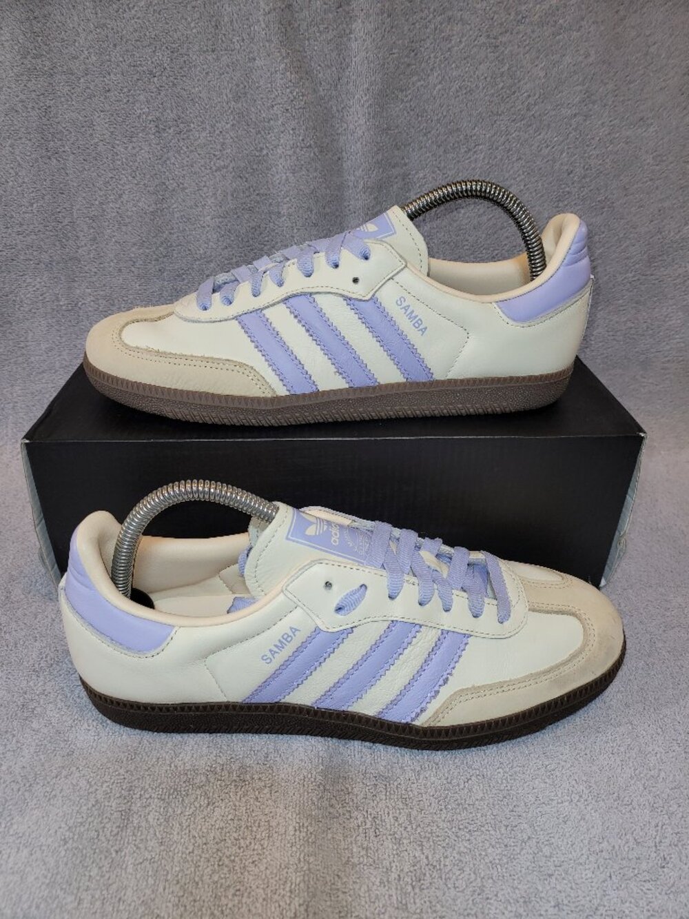 Adidas Samba OG W Women’s Size 8.5 Cream White Violet Tone Sand Strata Sneakers